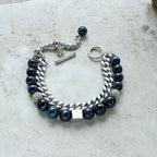 Green Tiger Eye Stainless Steel Bracelet - Che Cose Belle