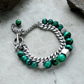 Green Tiger Eye Stainless Steel Bracelet - Che Cose Belle