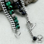 Green Tiger Eye Stainless Steel Bracelet - Che Cose Belle