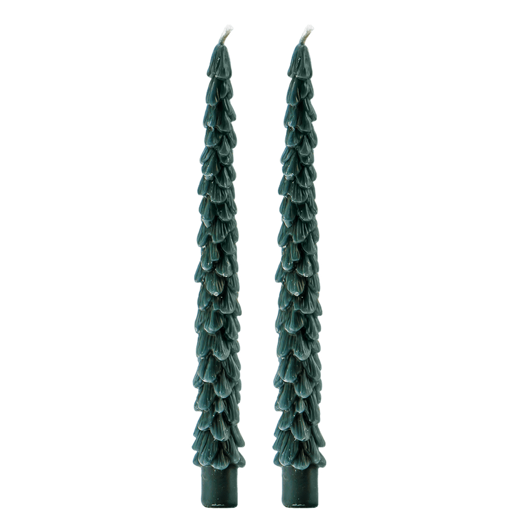 Green Tree Taper Candles - Set of 2 - Che Cose Belle