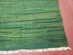 Green Turkish Kilim Rug, 6x9 - 7x10 Rugs, Bird, Handmade New Area Rug, Wool, Bohemian Boho Decor, Hand Woven, Modern Abstract Flat Weave Rug - Che Cose Belle