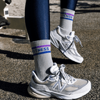 Grey Fusion Crew Socks - Athletic - Che Cose Belle