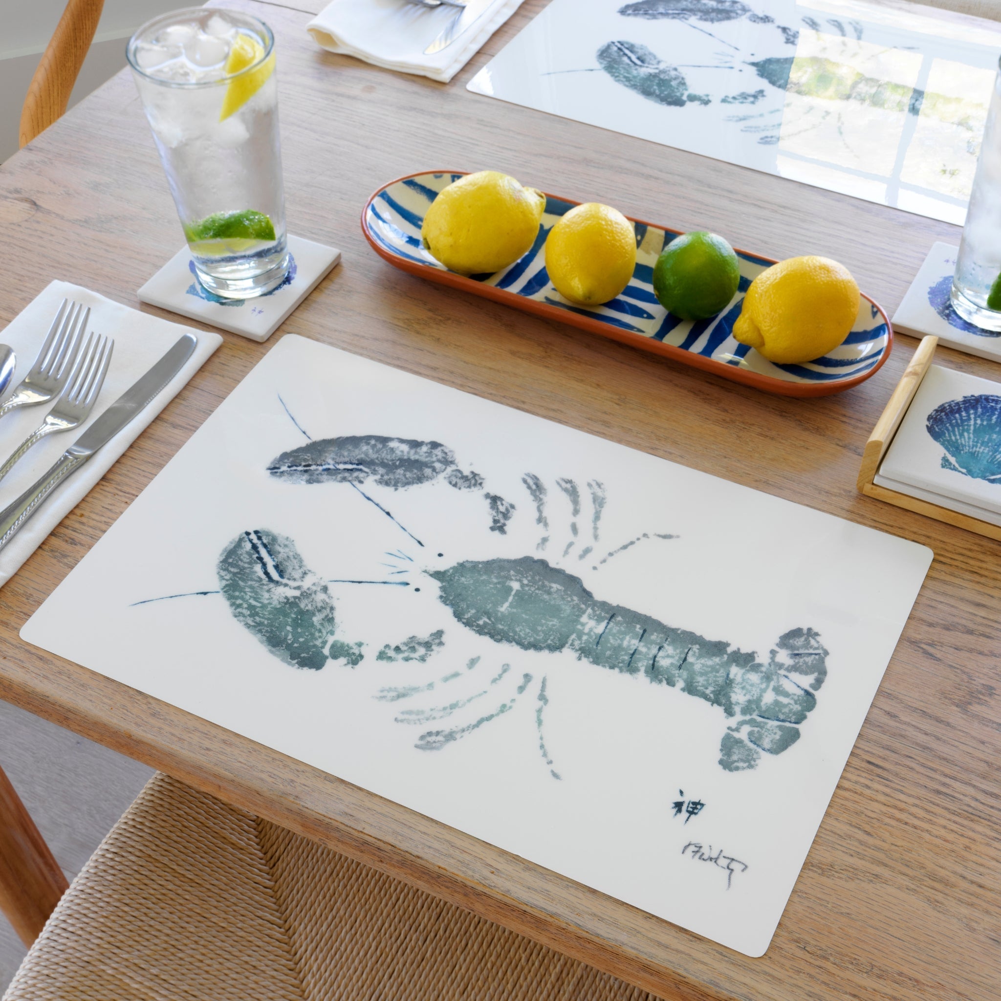 Grey Lobster Placemat | Nautical - Che Cose Belle