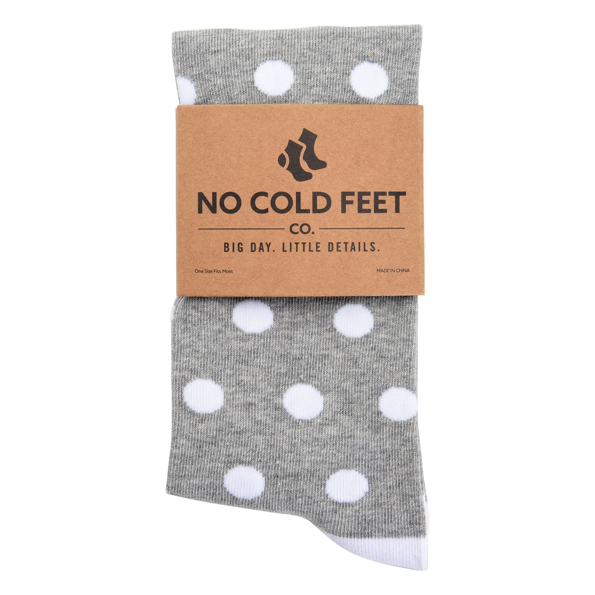 Grey Socks with White Polka Dot Socks - Che Cose Belle