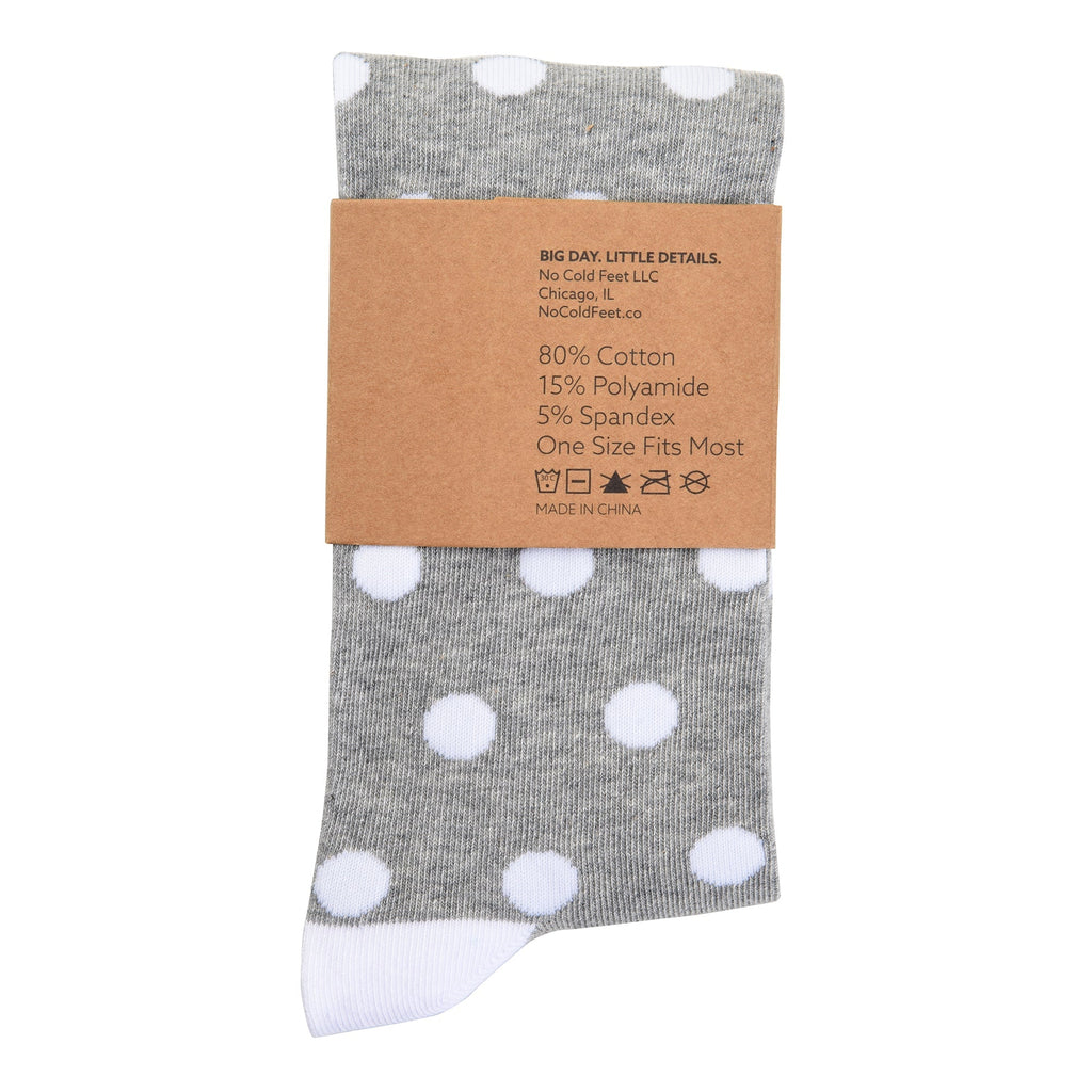 Grey Socks with White Polka Dot Socks - Che Cose Belle