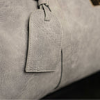 Grey Tumbled Leather Weekender Duffle Bag - Che Cose Belle