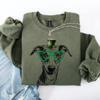 Greyhound, Adorable Dog, St Patrick's Day, Lucky, Irish Sweatshirt - Che Cose Belle