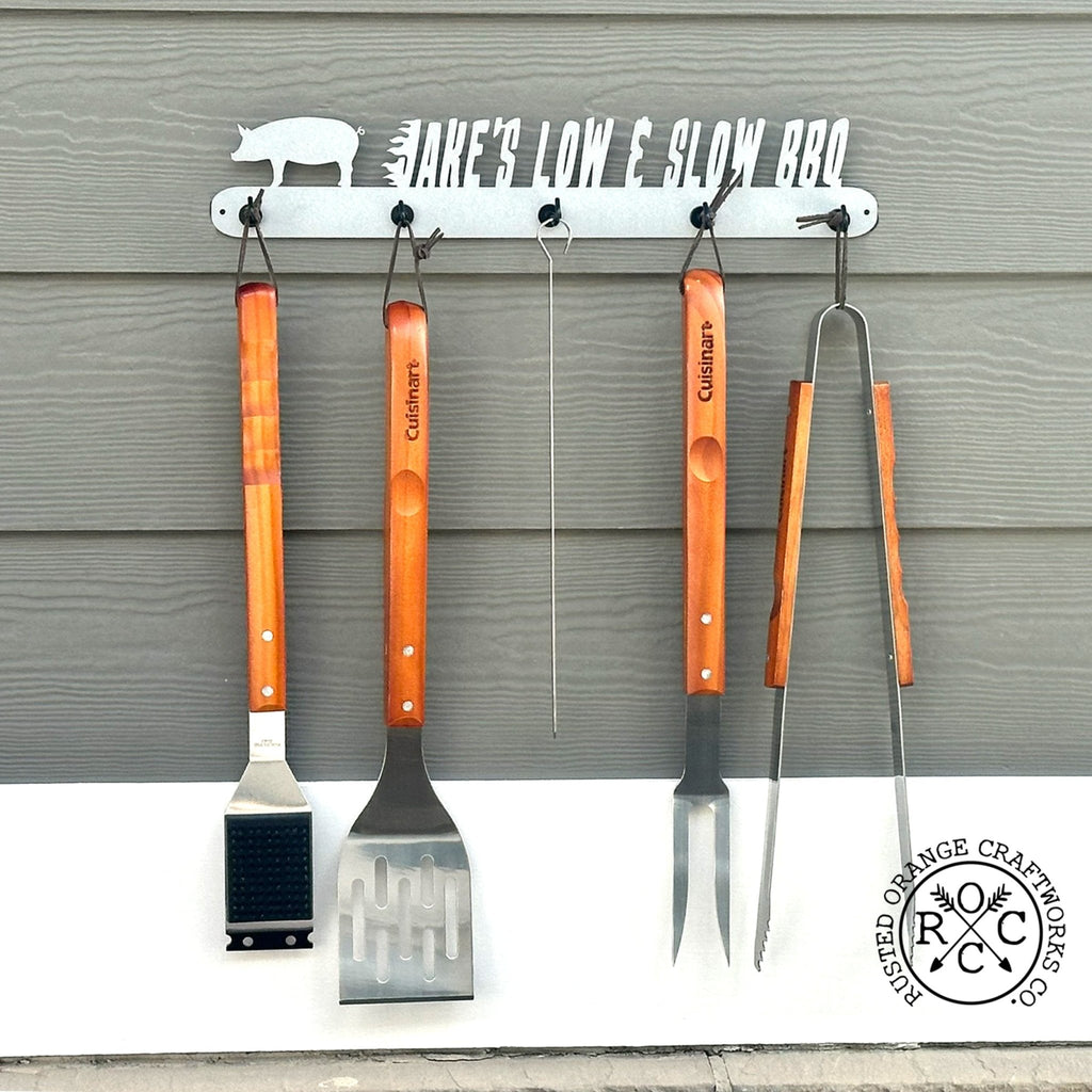 Grill Utensil Holder Personalized - Outdoor Grilling Organizer Accessory - Che Cose Belle