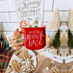 Grinch Face Mug 14.5oz Ceramic Campfire Mug Red Green Funny Holiday Coffee Cup