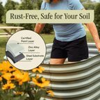 Gro-Rite "No Tools Needed" Premium Metal Raised Garden Bed Kit - Che Cose Belle