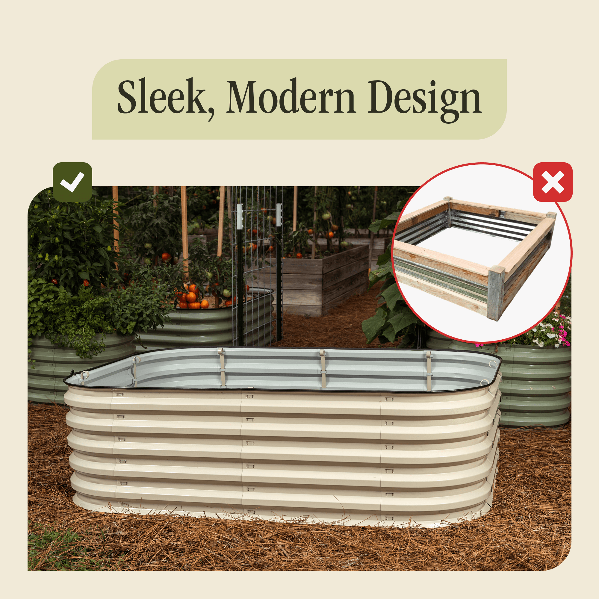 Gro-Rite "No Tools Needed" Premium Metal Raised Garden Bed Kit - Che Cose Belle