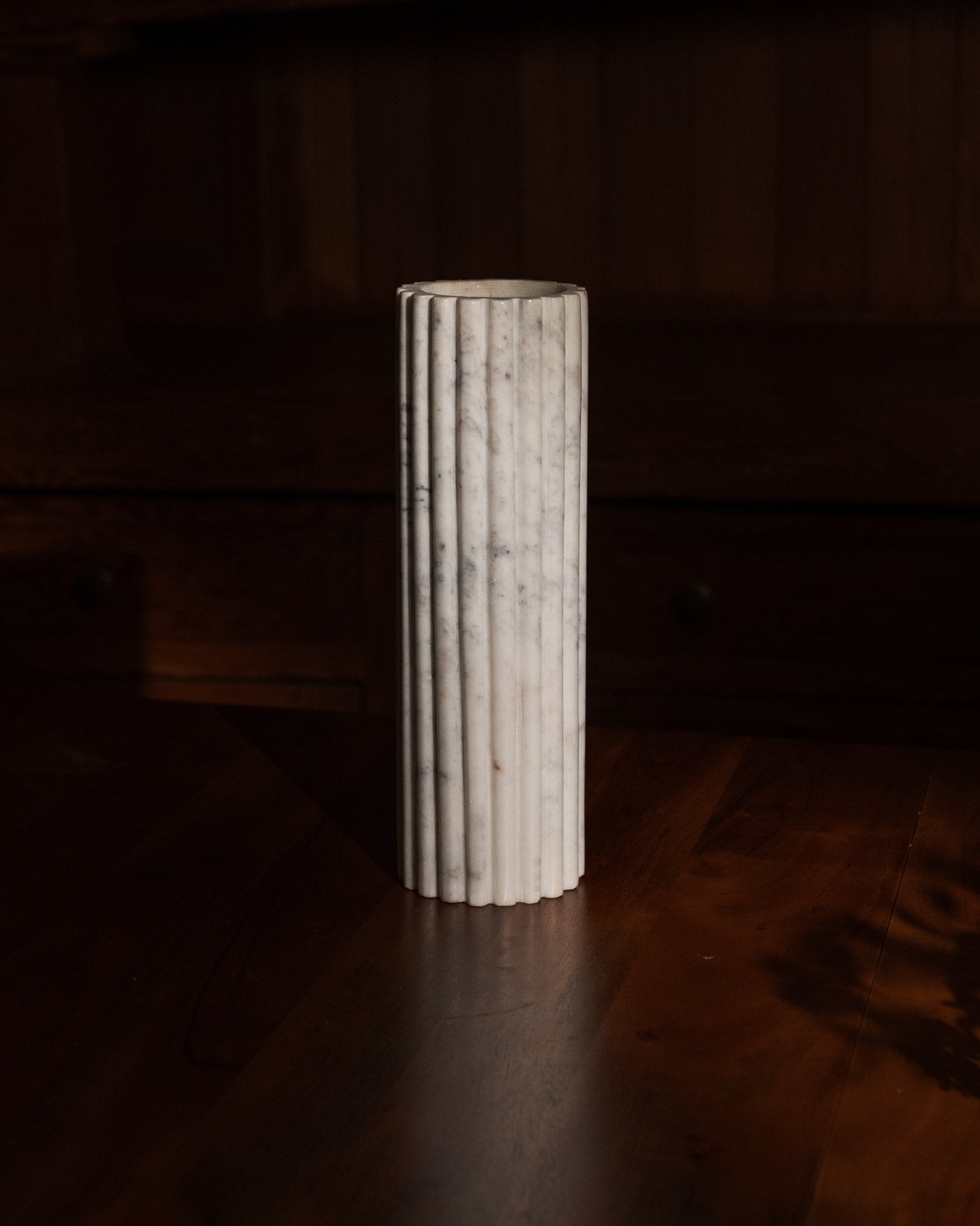Grooved Banswara Marble Vase - Che Cose Belle