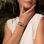 Grounded in Balance - Gold OM Hematite Chakra Bracelet - Che Cose Belle
