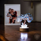 Guardian Angel Lamp of Protection - Aquamarine Tree - Che Cose Belle