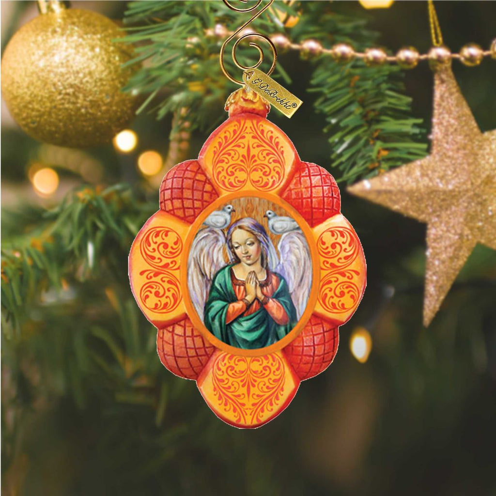 Guardian Angel Sculpted Hand-Painted Christmas Ornament by G. DeBrekht - Nativity Holiday Decor - 610831 - Che Cose Belle