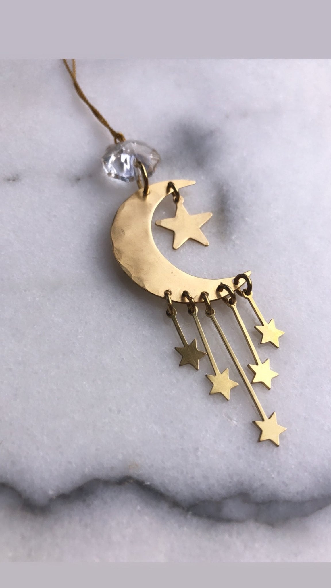 Guiding Star Ornament With Vintage Glass Crystal - Che Cose Belle