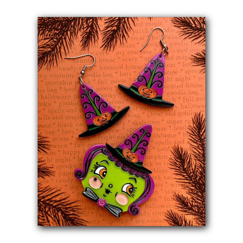 Hagatha's Hat Earrings by Johanna Parker x Lipstick & Chrome - Che Cose Belle