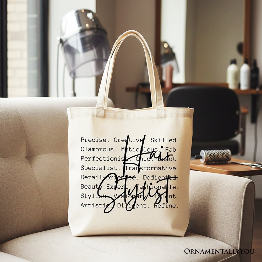 Hair Stylist Definition Canvas Tote Bag, Beauty Salon Appreciation Words Gift Shopper - Che Cose Belle