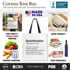 Hairdresser Definition Canvas Tote Bag, Funny Gift Shopper for Creative and Talented Stylists - Che Cose Belle