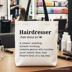 Hairdresser Definition Canvas Tote Bag, Funny Gift Shopper for Creative and Talented Stylists - Che Cose Belle
