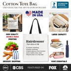 Hairdresser Definition Canvas Tote Bag, Funny Gift Shopper for Creative and Talented Stylists - Che Cose Belle