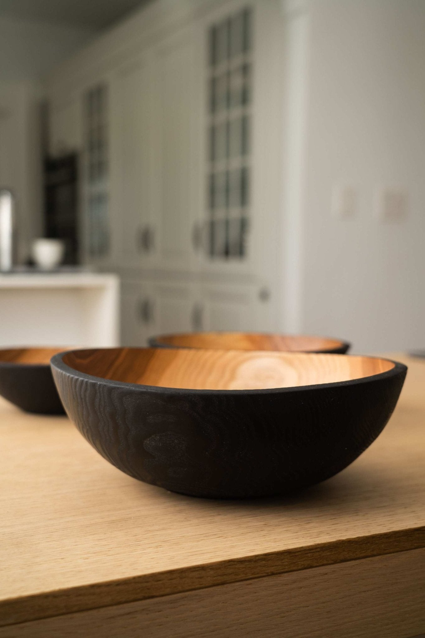 Half Charred Ashwood Nesting Bowl Set - Che Cose Belle