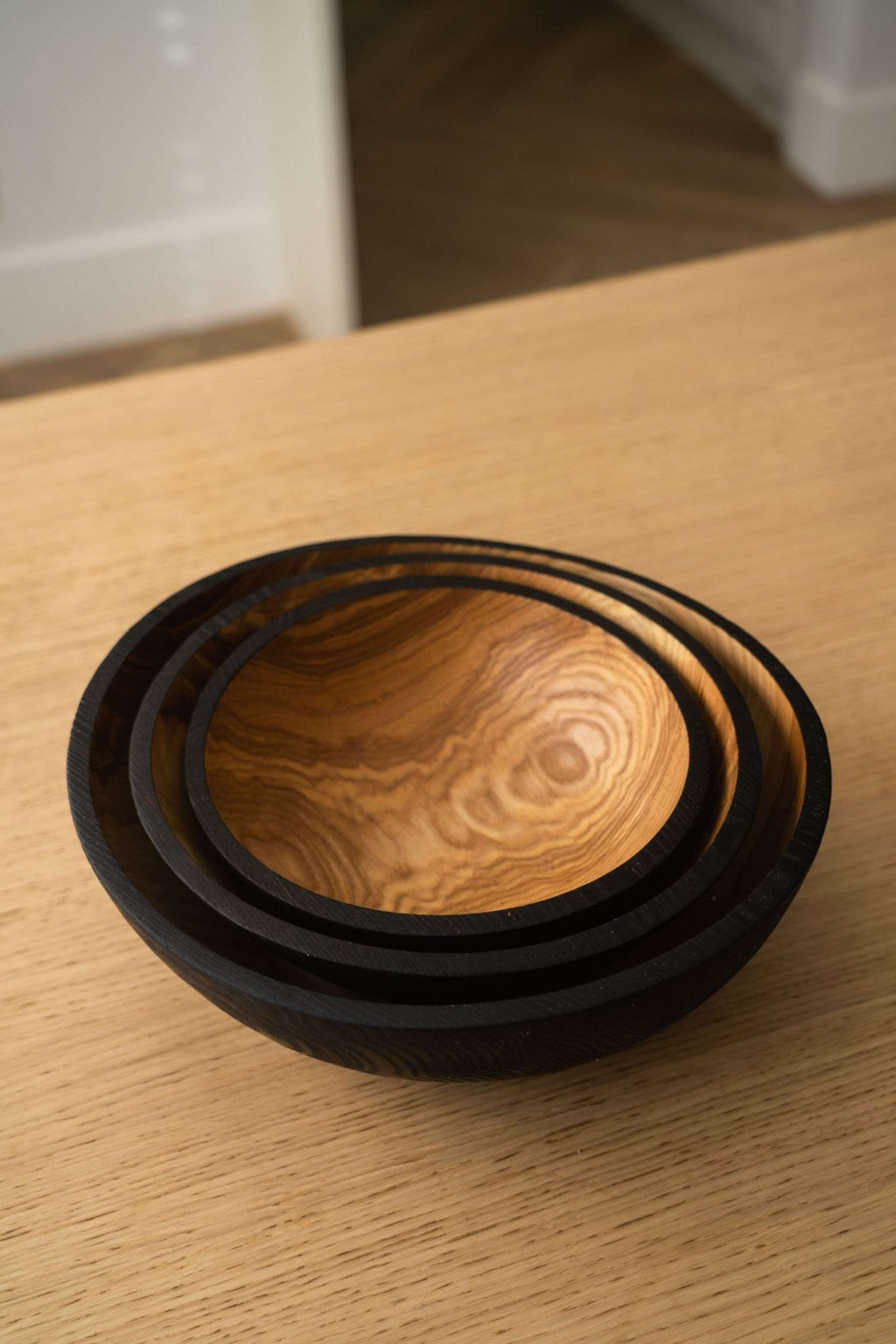 Half Charred Ashwood Nesting Bowl Set - Che Cose Belle