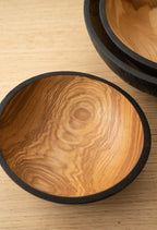 Half Charred Ashwood Nesting Bowl Set - Che Cose Belle