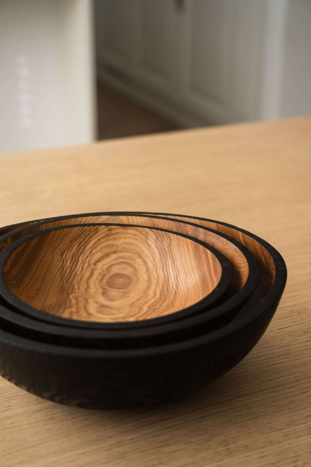 Half Charred Ashwood Nesting Bowl Set - Che Cose Belle