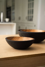 Half Charred Ashwood Nesting Bowl Set - Che Cose Belle