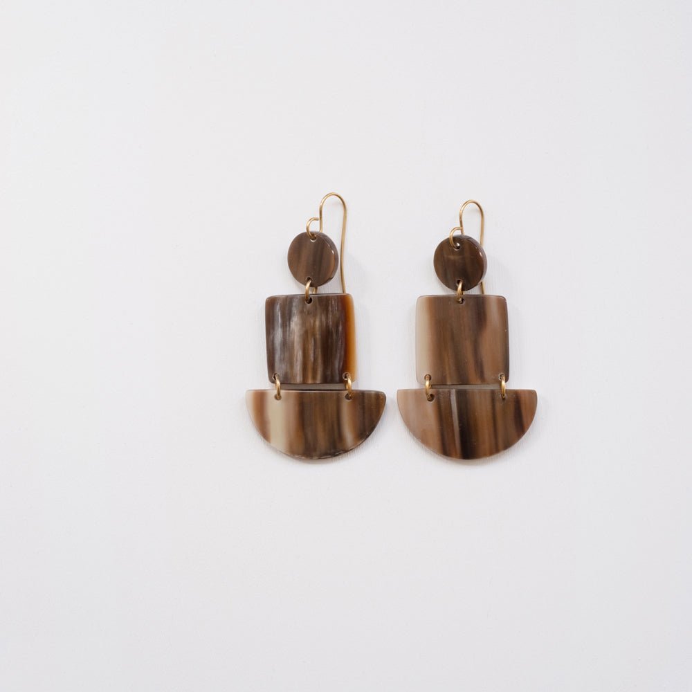 Half Circle Square Earrings - Che Cose Belle