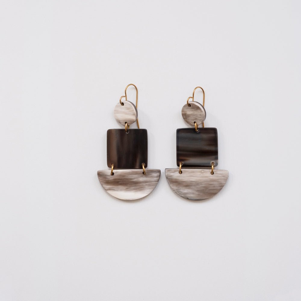 Half Circle Square Earrings - Che Cose Belle