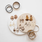 Half Circle Square Earrings - Che Cose Belle
