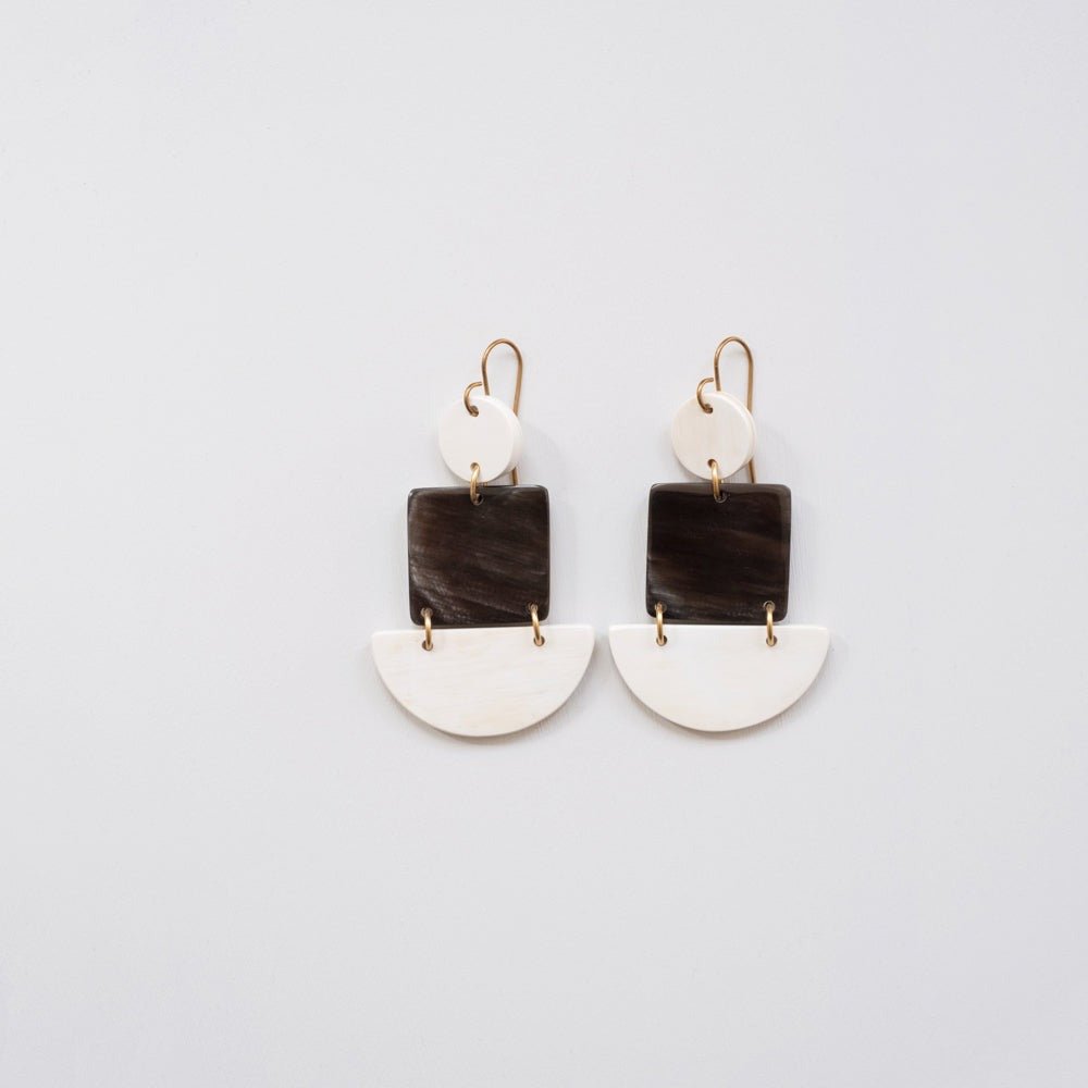 Half Circle Square Earrings - Che Cose Belle