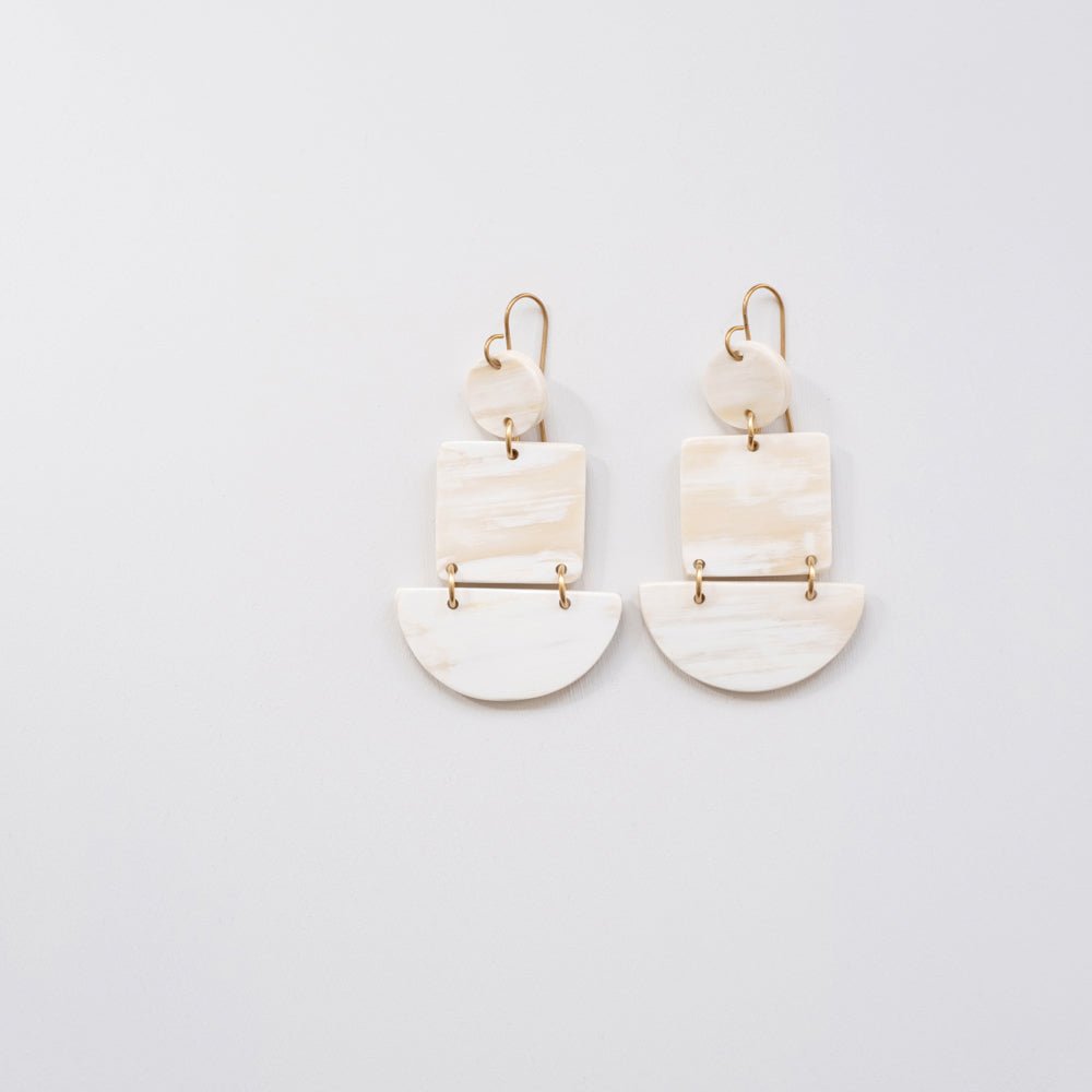 Half Circle Square Earrings - Che Cose Belle