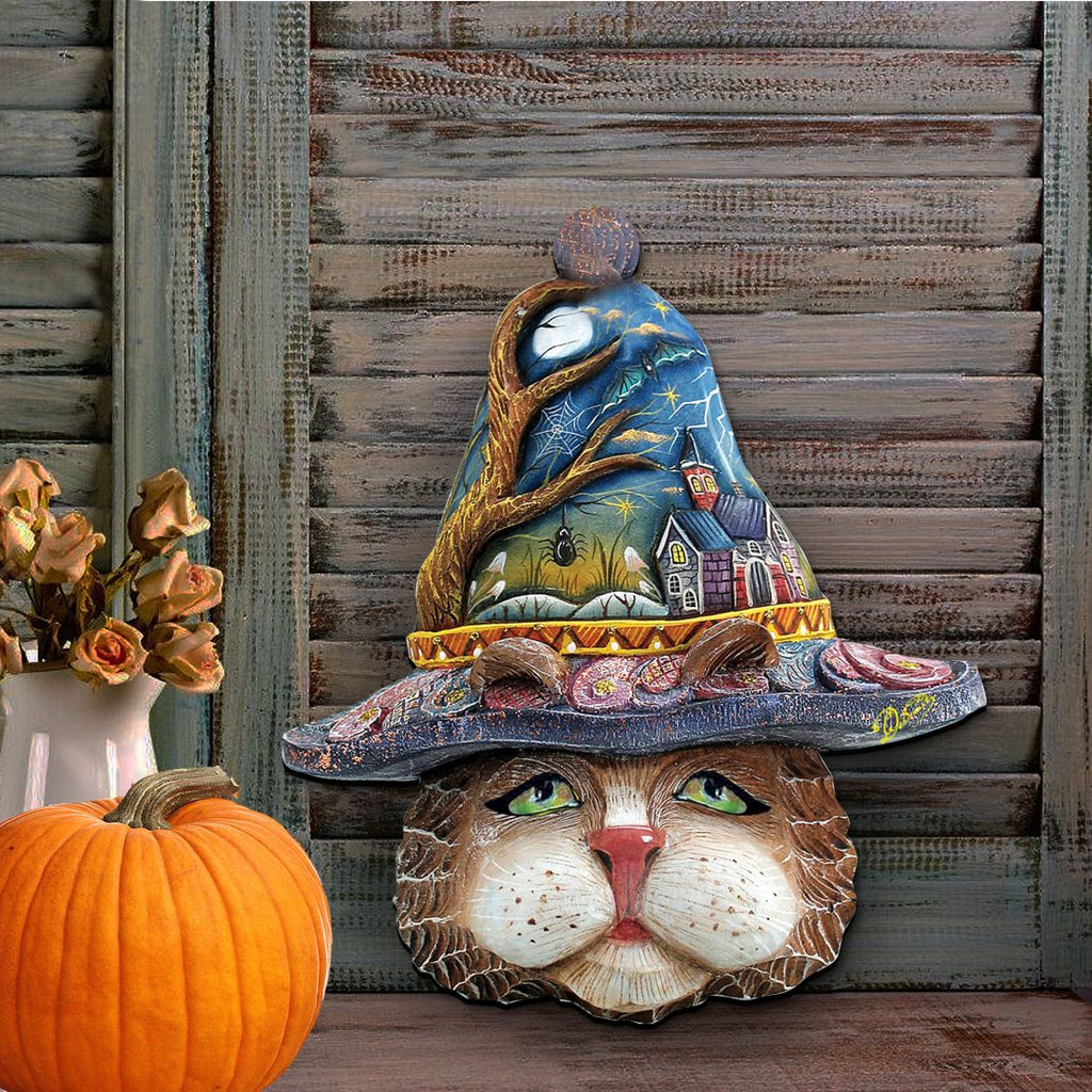 Halloween Eve Cat Halloween Door Decor by G. DeBrekht - Thanksgiving Halloween Decor - 8161039H - Che Cose Belle