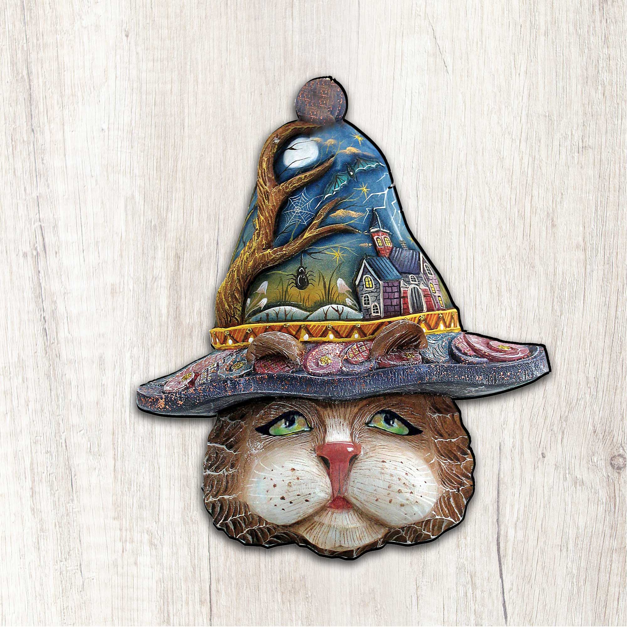 Halloween Eve Cat Halloween Door Decor by G. DeBrekht - Thanksgiving Halloween Decor - 8161039H - Che Cose Belle