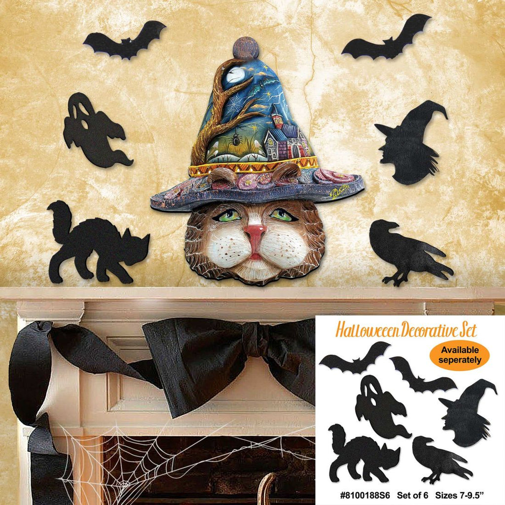 Halloween Eve Cat Halloween Door Decor by G. DeBrekht - Thanksgiving Halloween Decor - 8161039H - Che Cose Belle
