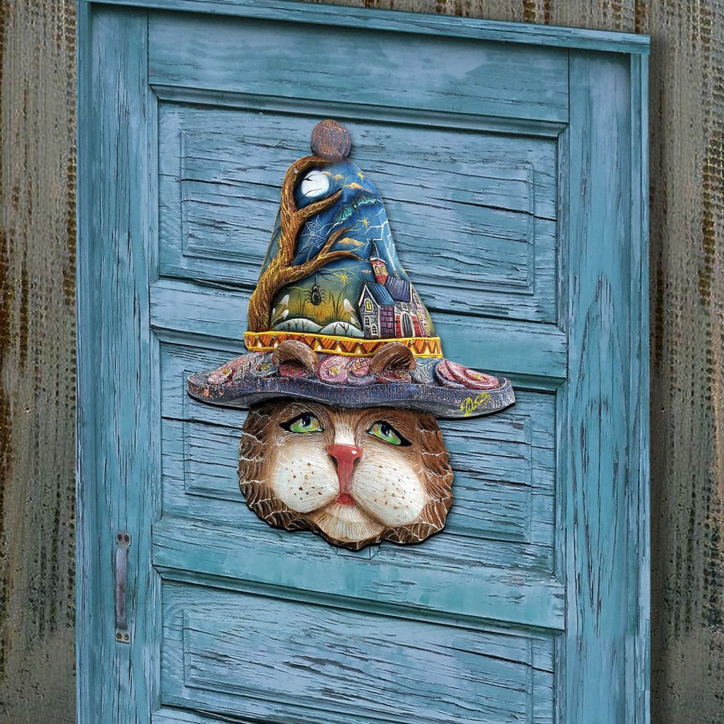 Halloween Eve Cat Halloween Door Decor by G. DeBrekht - Thanksgiving Halloween Decor - 8161039H - Che Cose Belle