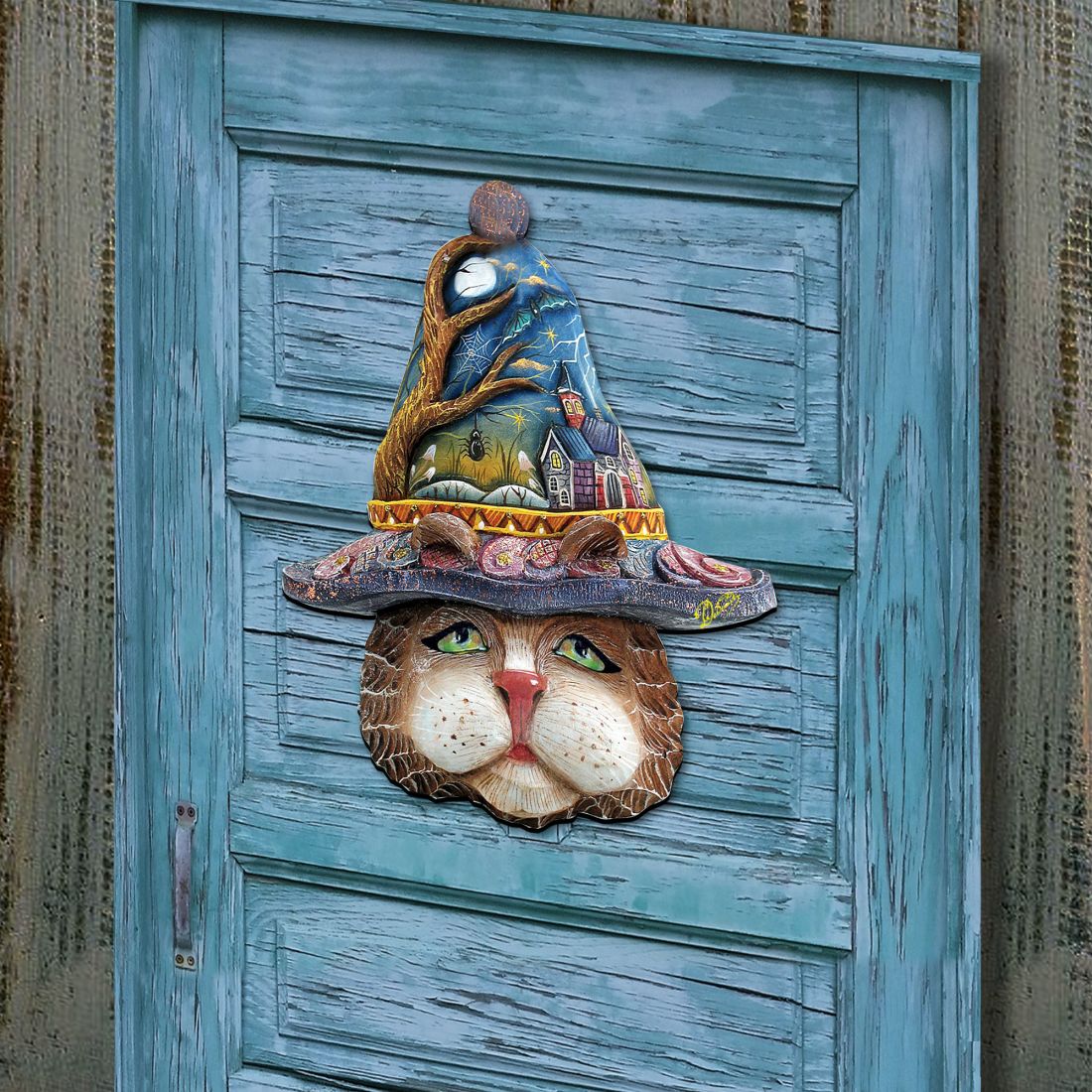 Halloween Eve Cat Halloween Door Decor by G. DeBrekht - Thanksgiving Halloween Decor - 8161039H - Che Cose Belle