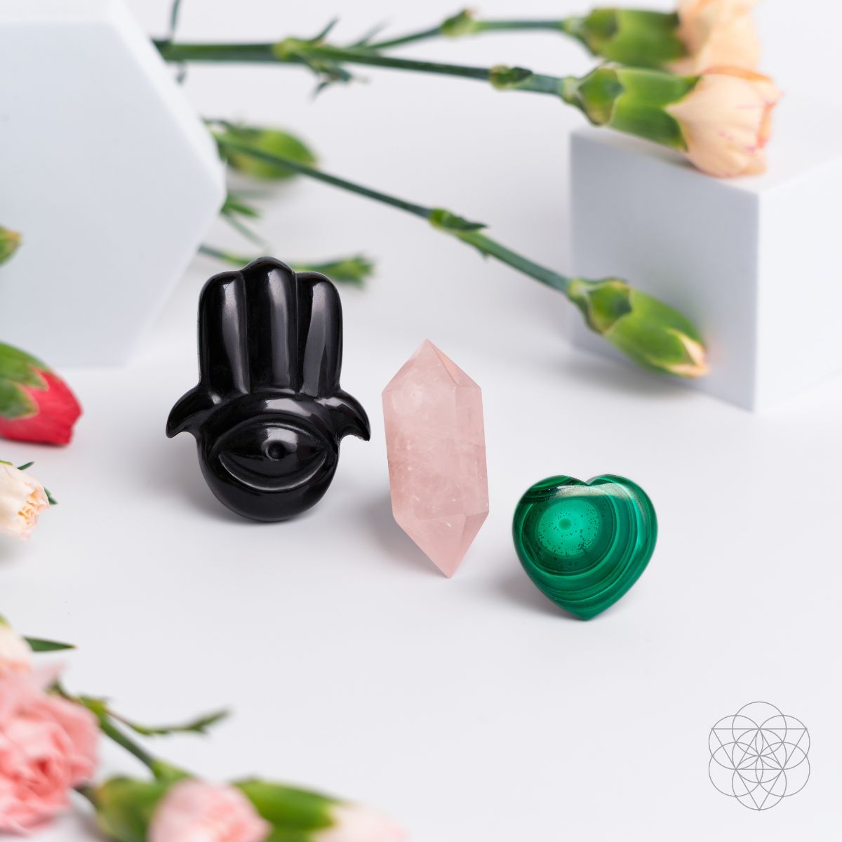 Hamsa Hand of Safe Travels: Aromatherapy Crystal Car Kit - Che Cose Belle