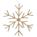Hand Beaded Stick Snowflake Christmas Ornament Red and Green Arcadia Home - Che Cose Belle