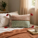 Hand Block Print Rectangular Throw Pillow - Che Cose Belle