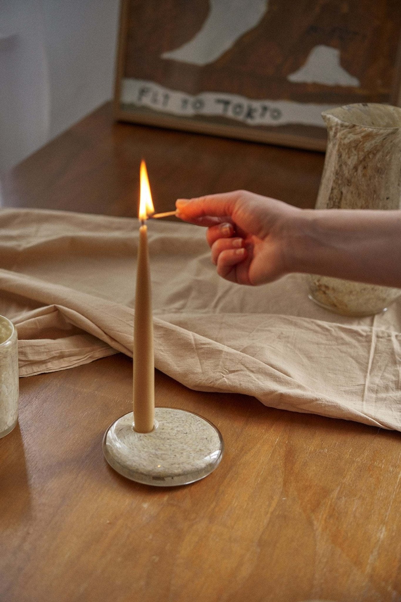 Hand Blown Glass Candle Holder - Che Cose Belle