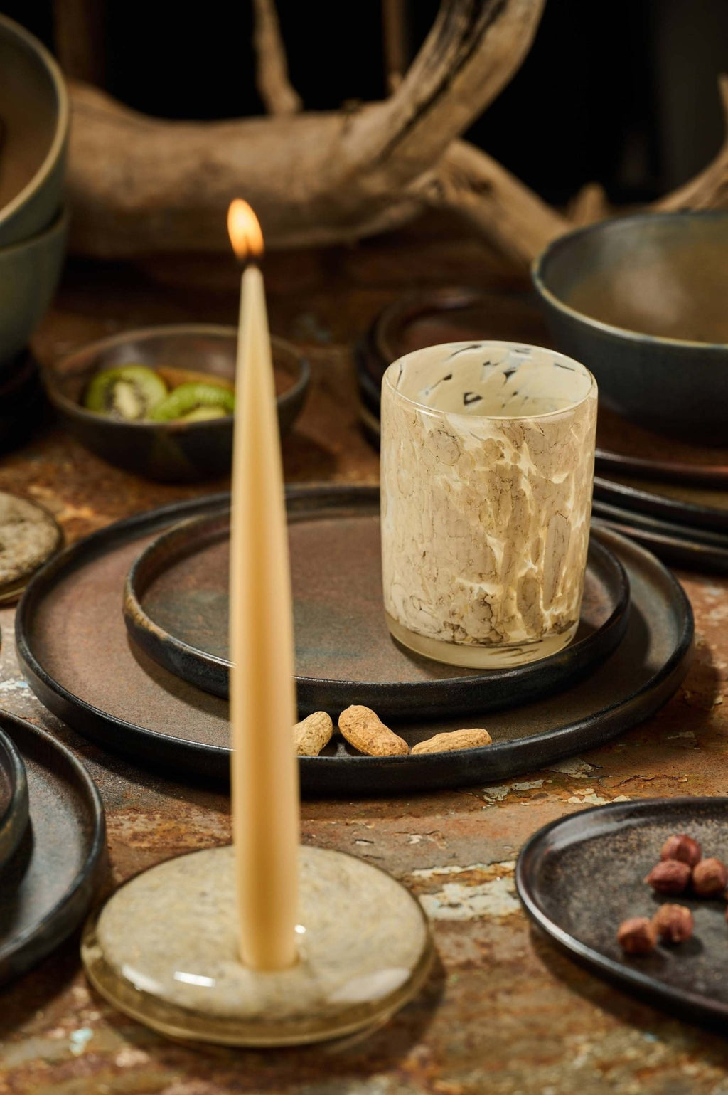Hand Blown Glass Candle Holder - Che Cose Belle