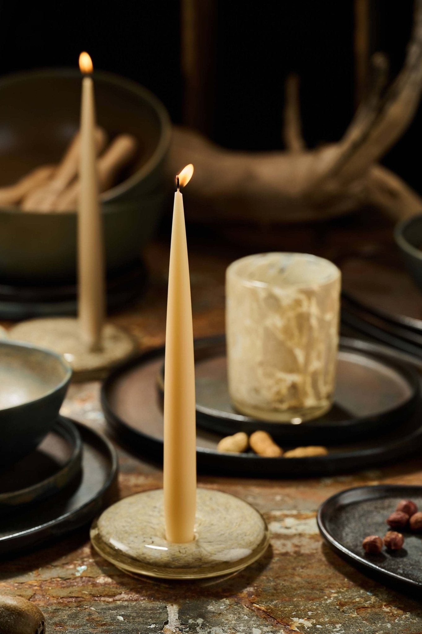 Hand Blown Glass Candle Holder - Che Cose Belle