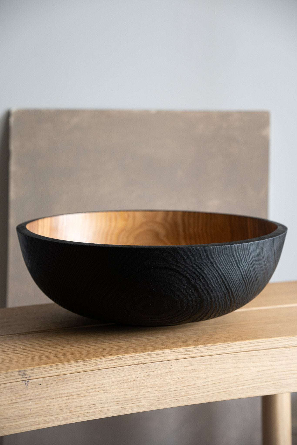 Hand Carved Extra Large Wooden Bowl. Half Charred - Che Cose Belle