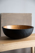 Hand Carved Extra Large Wooden Bowl. Half Charred - Che Cose Belle