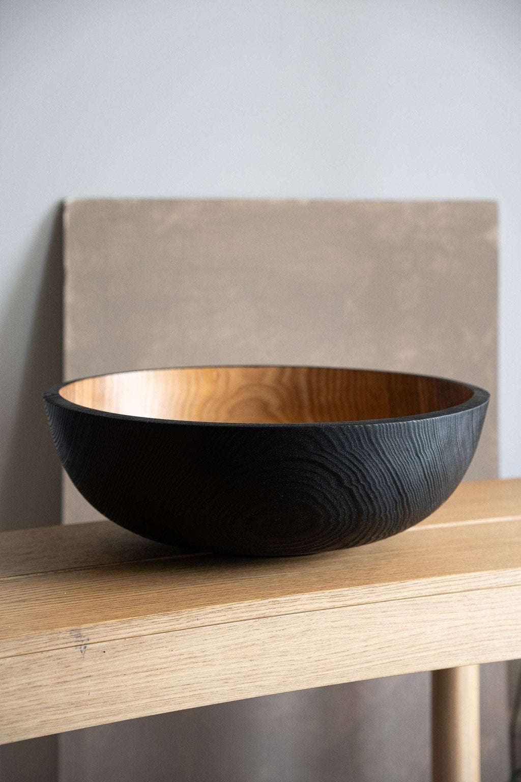 Hand Carved Extra Large Wooden Bowl. Half Charred - Che Cose Belle
