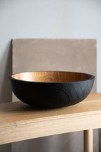 Hand Carved Extra Large Wooden Bowl. Half Charred - Che Cose Belle